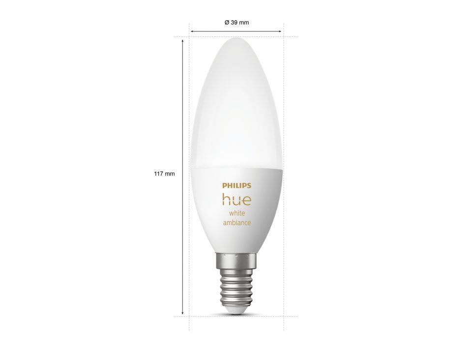 Philips Hue White Ambiance E14 Kaarslamp 10-Pack