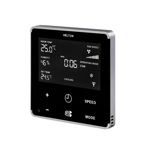 Heltun Fan Coil Thermostat Z-Wave Plus Zwart/Zilver